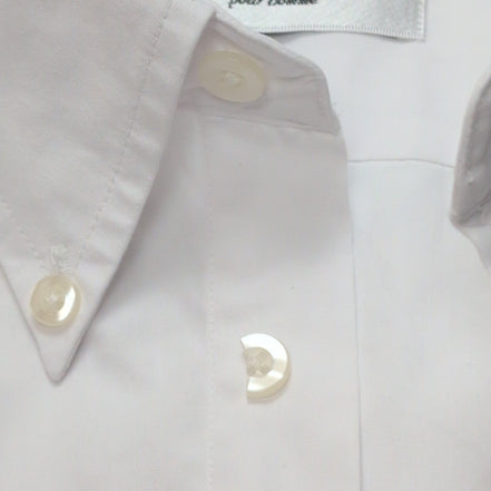Chemise YVES SAINT LAURENT Blanc Uni Taille 39 M/L Logo Brodé Manches Longues