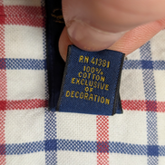 Chemise Ralph Lauren Homme XL Carreau Rouge Bleu Blanc Oxford Classique Boutonné