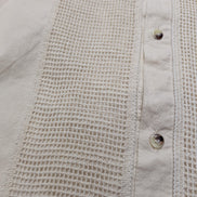 Chemise Hawaïenne Style Safari - Col Officier - Crème / Blanc Cassé - Taille M