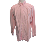 Chemise Ralph Lauren Yarmouth XL Rose Oxford Shirt Button Down Logo Marron