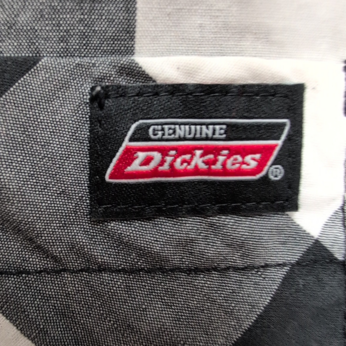 Chemise Dickies 2XL Noir Gris Carreaux Workwear Manches Courtes
