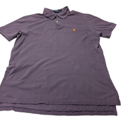 Polo manches courtes Polo Ralph Lauren XL violet logo orange Custom Fit