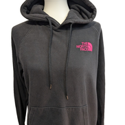 The North Face Sweat à Capuche Noir & Rose Fluo - Logos Dos et Manche - Taille M