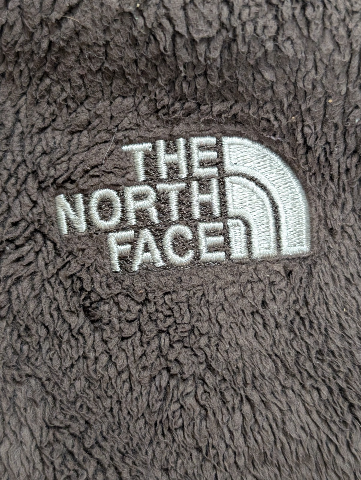 Veste Polaire The North Face Poils Longs Marron Brodée - Taille M