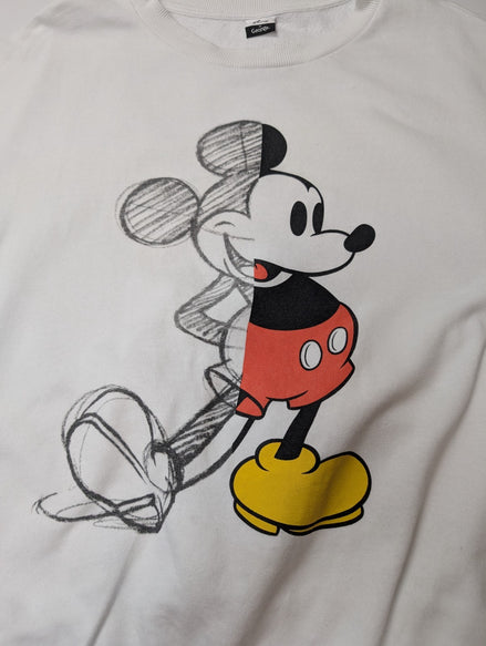 Sweat Mickey Mouse Vintage Disney George - Coupe Oversize - Taille L (Fit XL)