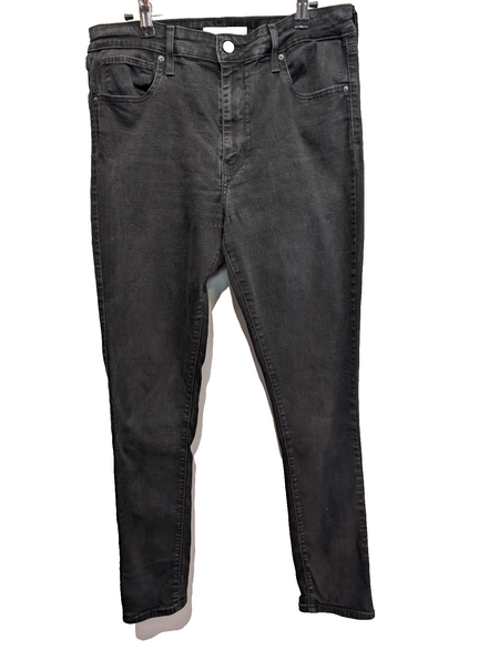 Jean Levi's 721 High Rise Skinny Stretch Noir Profond W32 L30 T42 Vintage Chic