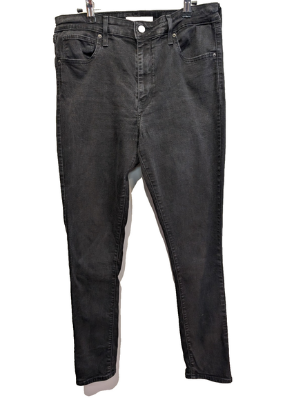 Jean Levi's 721 High Rise Skinny Stretch Noir Profond W32 L30 T42 Vintage Chic