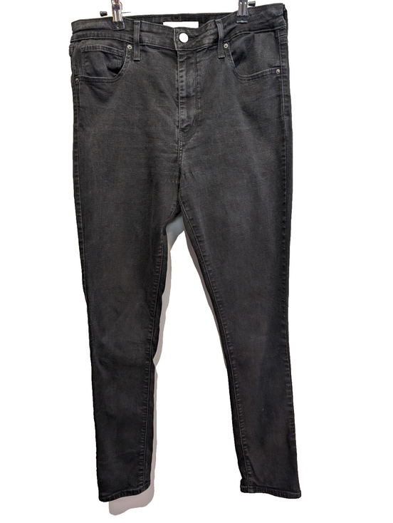 Jean Levi's 721 High Rise Skinny Stretch Noir Profond W32 L30 T42 Vintage Chic