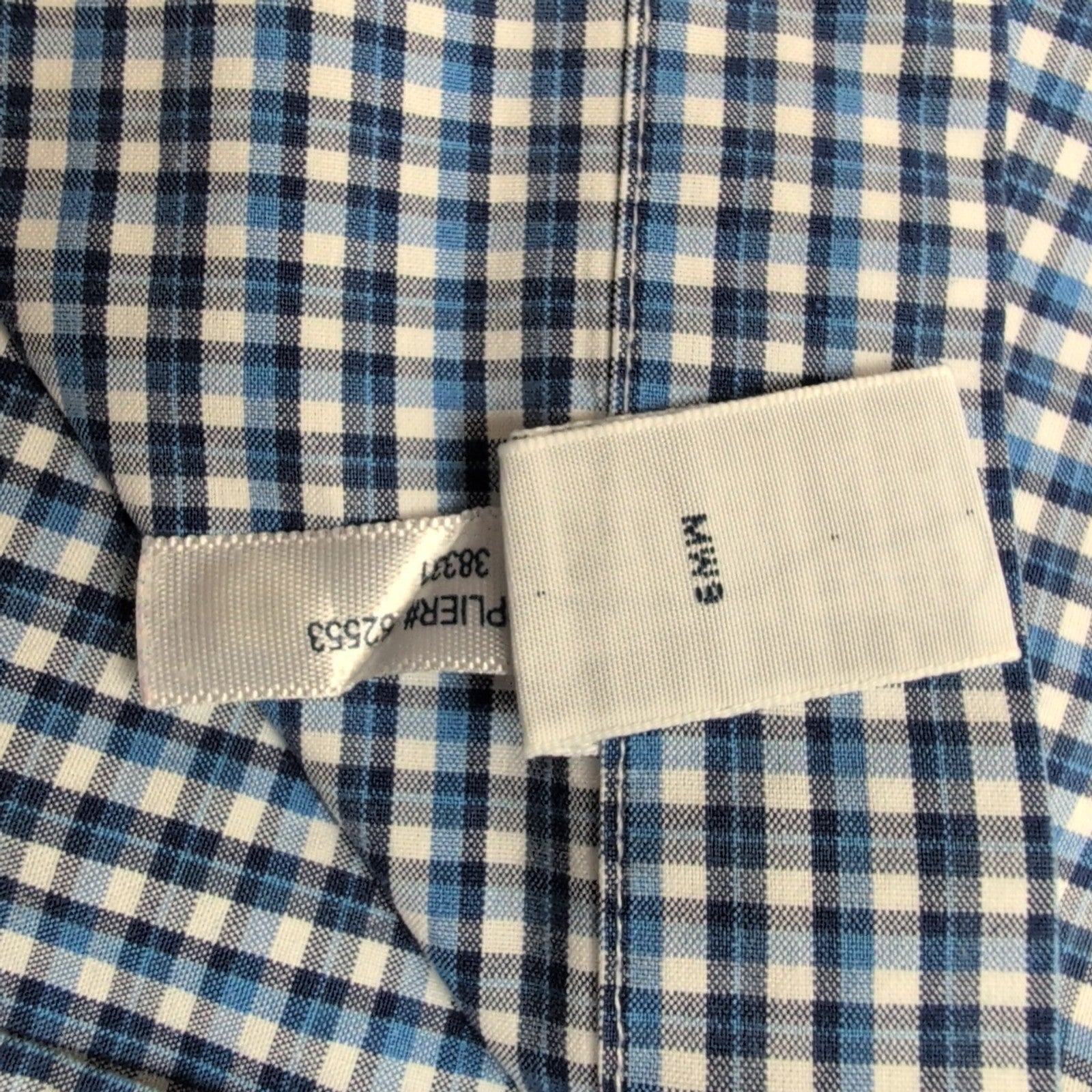 Chemise Ralph Lauren XL Classic Fit Bleue Carreaux Coton Made in Hong Kong