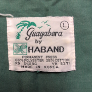 Chemise Hawaïenne Haband Guayabera Vintage L Made in Korea 4 Poches