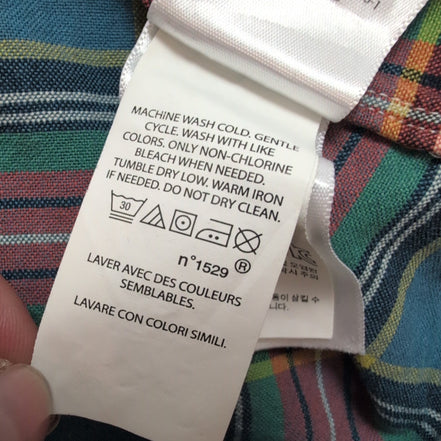 Chemise Ralph Lauren 2XB 3XL Carreaux Multicolore Poche Inde manches longues