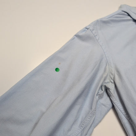 Chemise Lacoste M 38 Bleu Clair Unie Logo Crocodile Brodé Poche manches longues