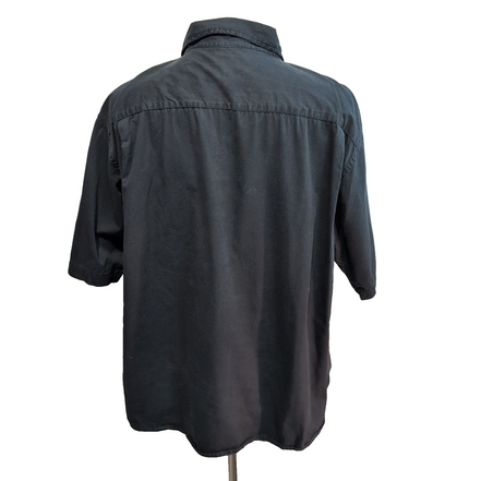 Chemise Wrangler Manches Courtes Noire à Poches Taille 3XL
