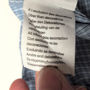 Chemise Lacoste Bleue À Carreaux Regular Fit FR 41 M Manches Longues