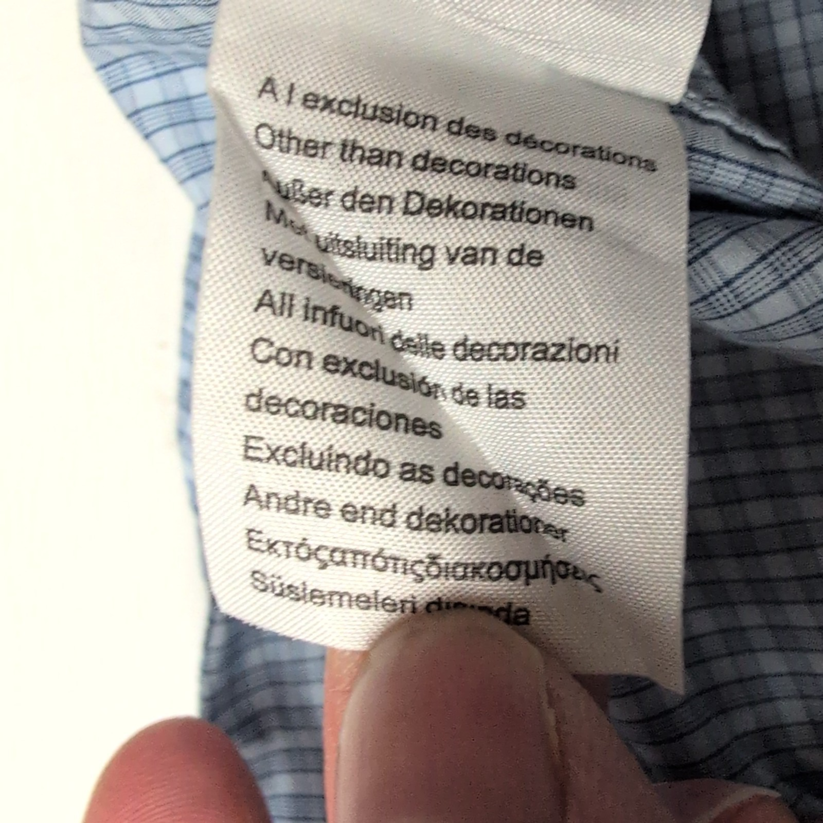 Chemise Lacoste Bleue À Carreaux Regular Fit FR 41 M Manches Longues