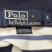 Polo manches courtes Polo Ralph Lauren L bleu marine blanc rayures coton