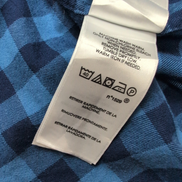 Chemise Ralph Lauren S Flanelle Bleue Carreaux Logo Bleu Manches Longues