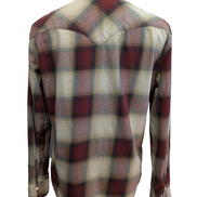 Chemise LEVI'S Western Carreaux Bordeaux et Crème Manches LonguesTaille M