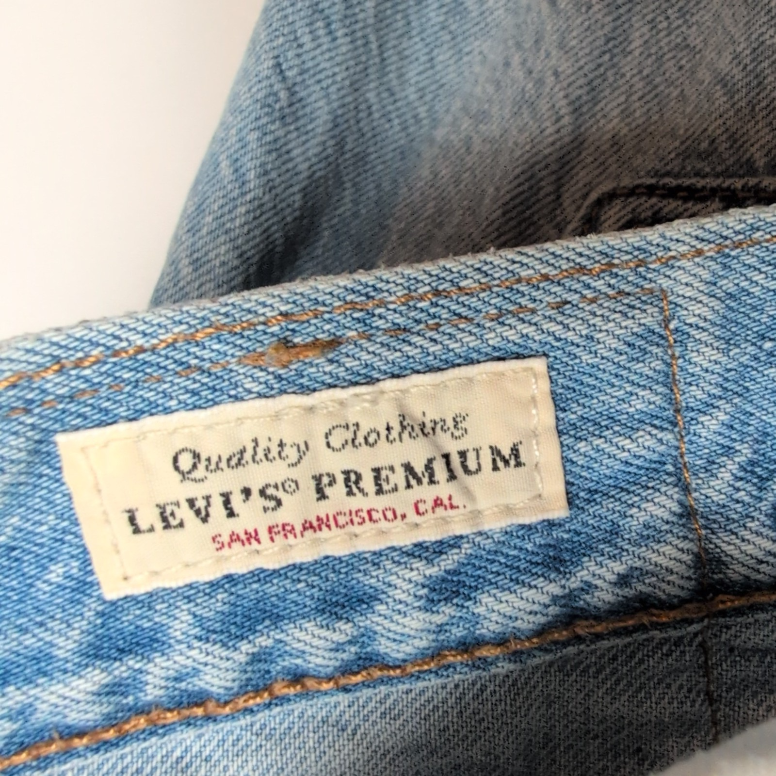 Levi’s 501 Jean Homme W33 L34 Bleu Clair Vintage Pantalon Bouton