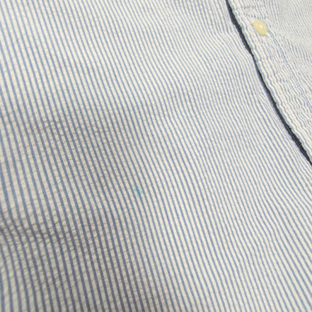 Chemise L.L. Bean à rayures bleues taille L #158e