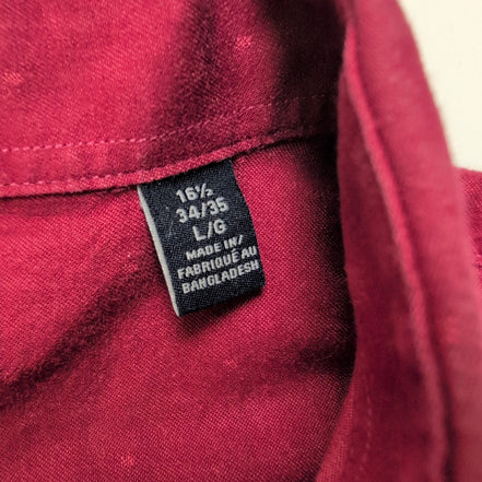 Chemise Tommy Hilfiger Rouge à Motifs Manches Longues Slim Fit - Taille L