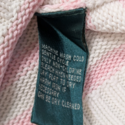 Pull LAUREN Ralph Lauren femme L coton blanc rose rayures col rond