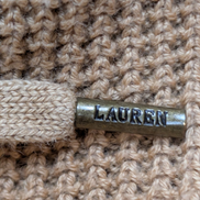 Pull Ralph Lauren (Lauren) Femme L Col Roulé Large Cordon Plaque Logo 🏷️