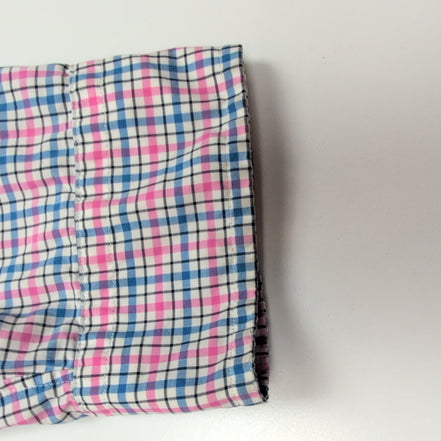 Chemise Ralph Lauren XL Coton Stretch Carreaux Bleu Rose Logo Bleu