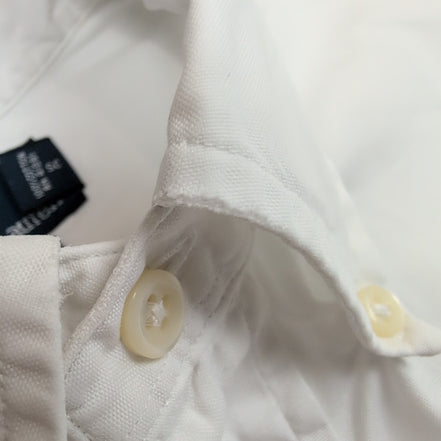 Chemise Polo Ralph Lauren Taille M Custom Fit Blanche Coton Logo Bleu Marine
