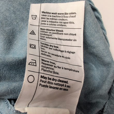 Chemise Carhartt M Bleu Uni Original Fit Workwear Ripstop manches courtes