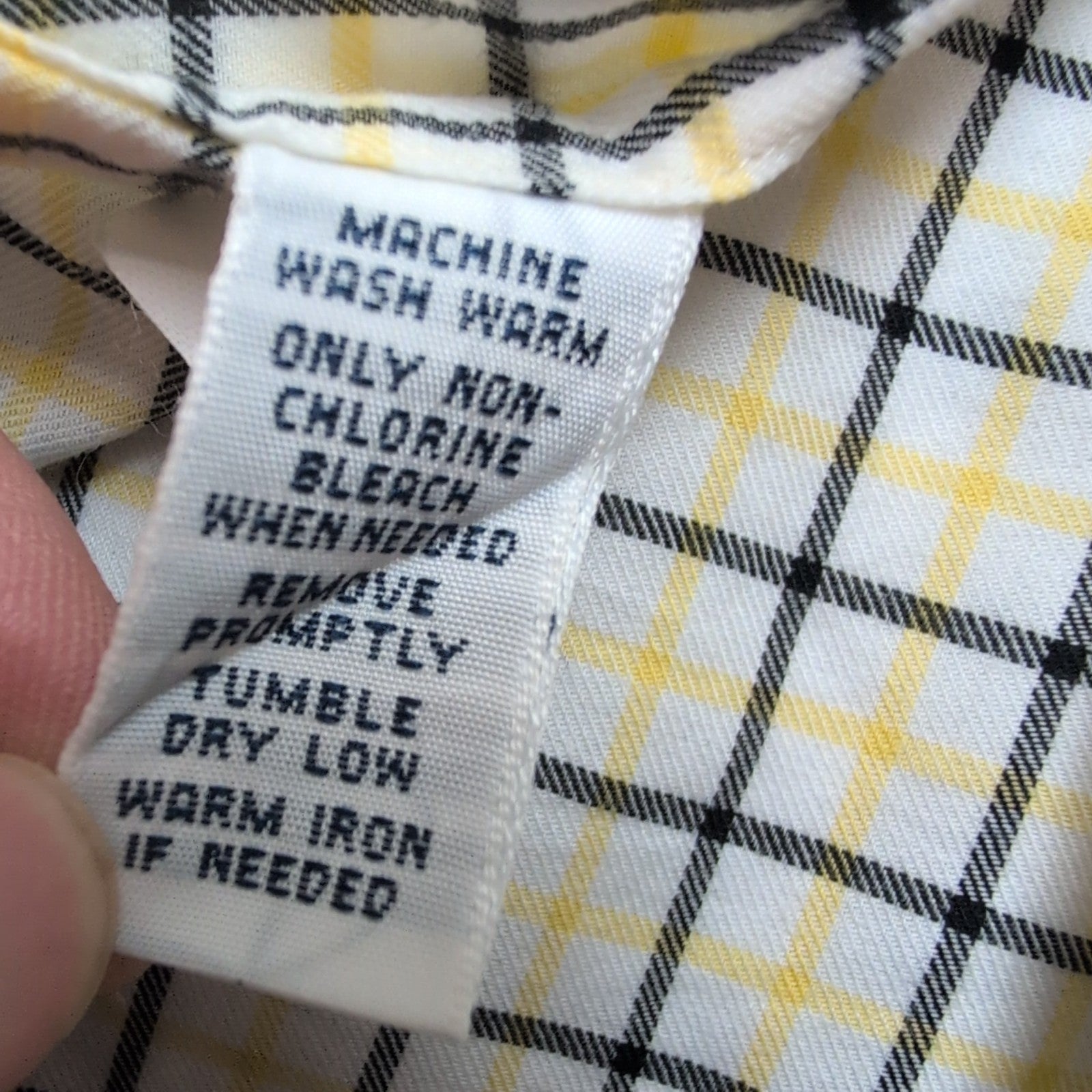 Titre : Chemise Polo Ralph Lauren L Carreaux Blanc Jaune Noir 100% Coton