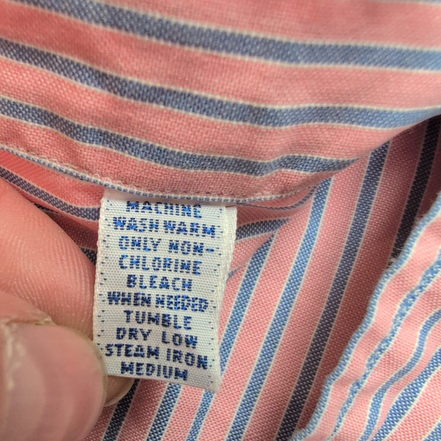 Chemise Ralph Lauren Yarmouth XL rose rayures logo marron coton