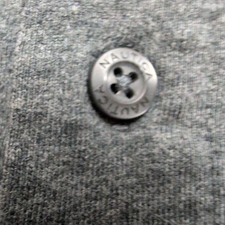 Chemise Nautica XL Gris Foncé Maille Coton Type Polo Manches Courtes