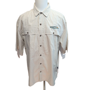 Chemise Patagonia 2XL Beige Vert Manches courtes Ventilée 2 Poches Outdoor