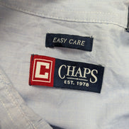 Chemise Chaps manches longues bleu uni taille M #238msch