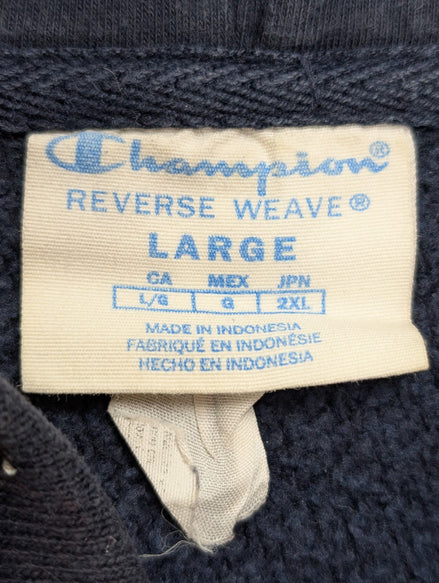 ➜ Sweat à Capuche Champion Vintage - Motif Multi-Logo All-Over - Taille L