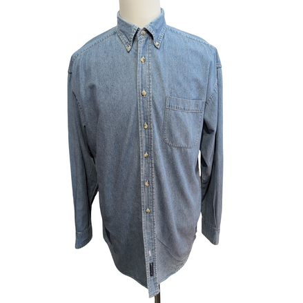 Chemise Lee denim bleu jean manches longues 1 poche M