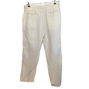 Pantalon INC International Concepts Lin Ramie Crème Chino Taille W34 L32