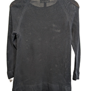 Pull LAUREN Ralph Lauren Active M noir maille ajourée transparente coton