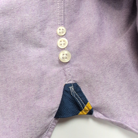 Chemise Ralph Lauren XL Violette Unie Logo Marron Manches Longues