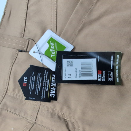 Short Femme 5.11 Tactical Teflon Stretch Marron Taille 46 Neuf 6 Poches