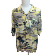 Chemise Hawaïenne Point Zero Taille XL Palmiers 100% Rayonne Hong Kong