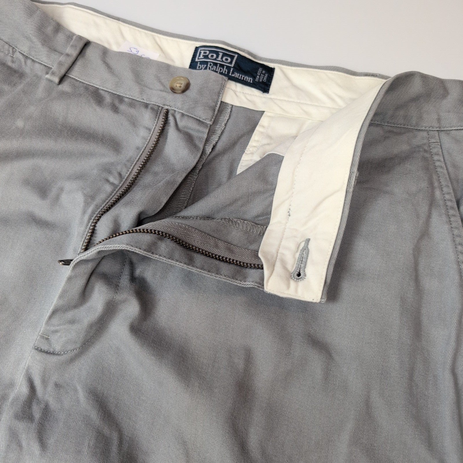 Pantalon Chino Polo Ralph Lauren W36 L32 Gris 100% Coton Homme