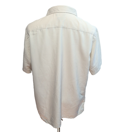 Chemise Hawaïenne Croft & Barrow Polyester Beige Carreaux L
