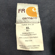 Chemise Workwear Carhartt FR XL bleu marine brodée USA work rare