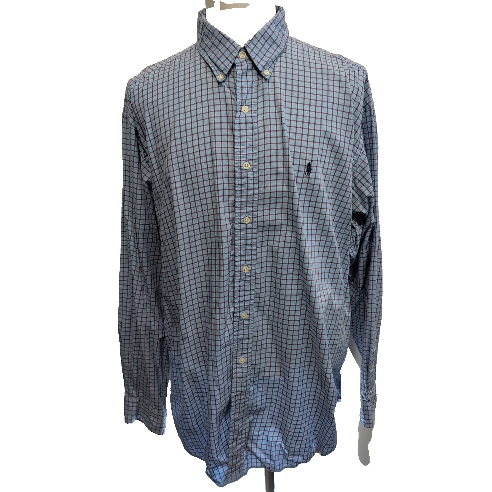 Chemise Ralph Lauren XXL Bleu Bordeaux Classic Fit Button Down Shirt