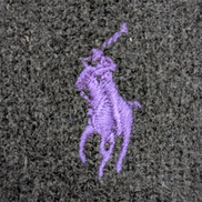 Pull Polo Ralph Lauren Noir Logo Violet - 100% Laine d'Agneau - T. XL (ajusté)