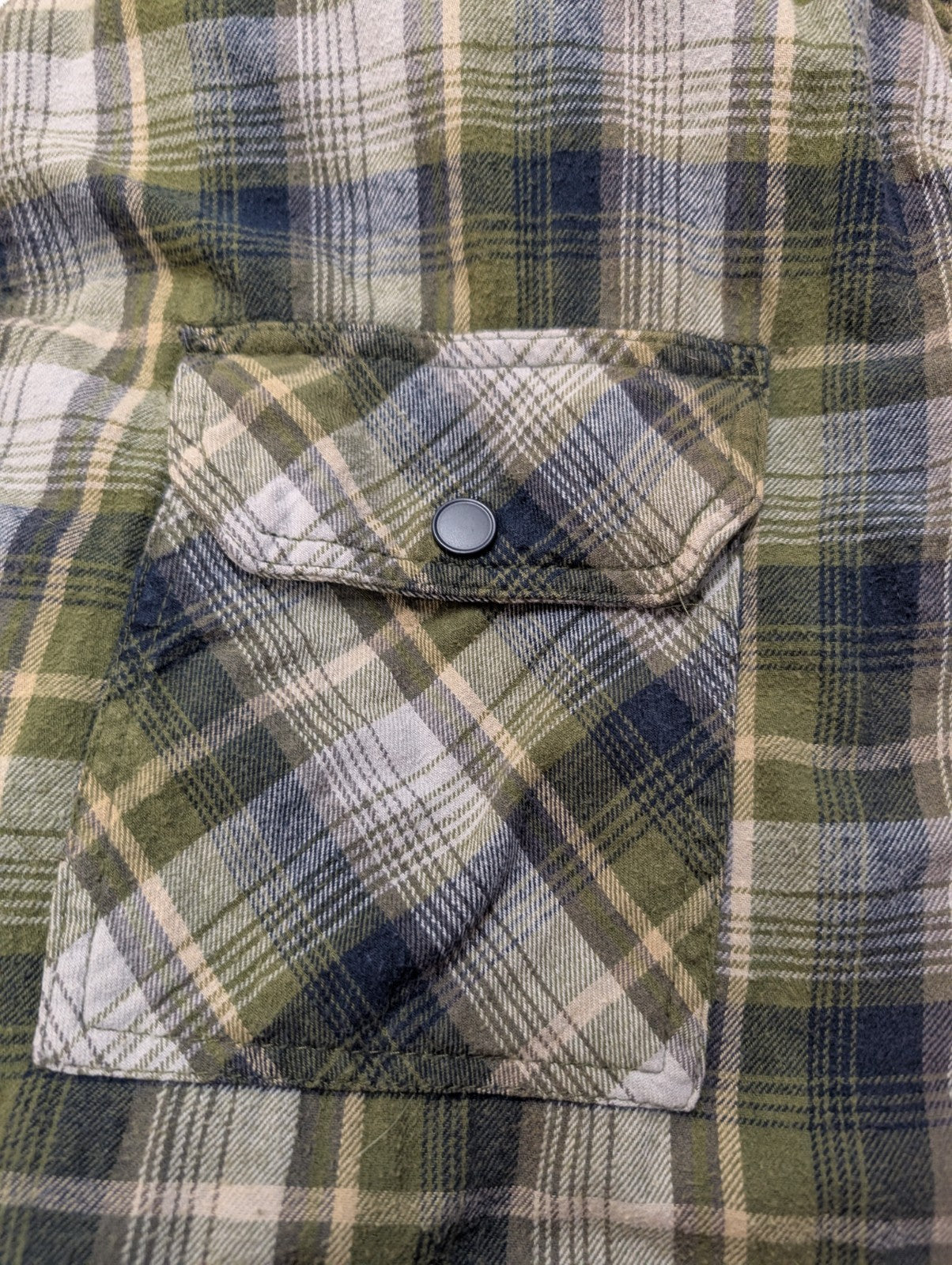 Boston Traders Veste Capuche Matelassée Carreaux Kaki Bleu XXL 🔥|260S