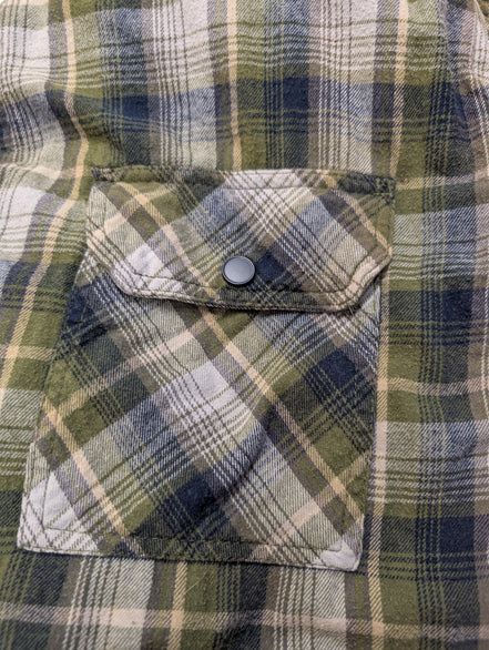 Boston Traders Veste Capuche Matelassée Carreaux Kaki Bleu XXL 🔥|260S