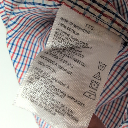 Chemise Nautica XXL Bleu Blanc Rouge Carreaux 100% Coton Classic